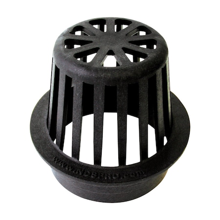 B & K NDS 3 in. Black Round Polyolefin Atrium Grate 74